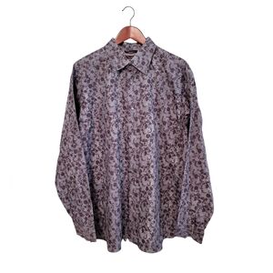 Broletto Designer Luxury Mens Cotton Floral Button Front Shirt Size‎ XL